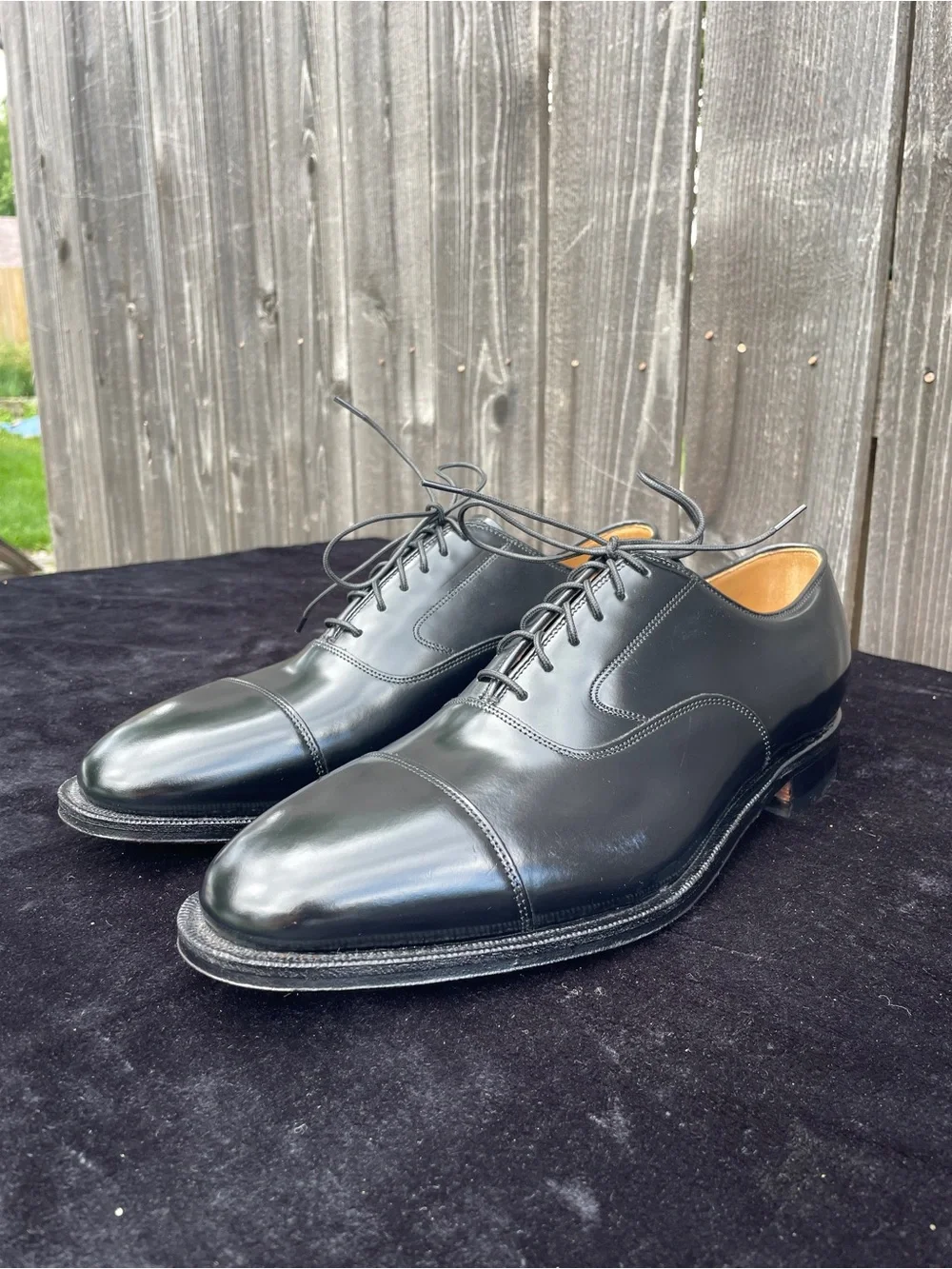 Johnston & Murphy 10.5 D Optima Melton Cap Toe Oxford Dress Shoe